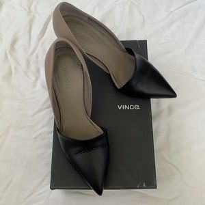 Vince two tone leather 4” heel